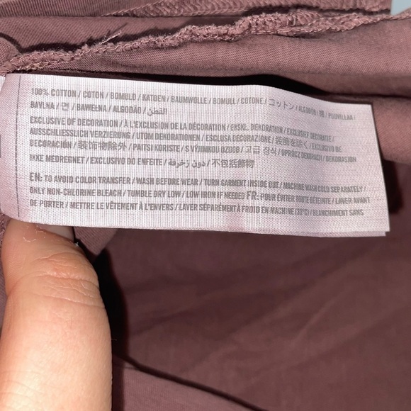 Abercrombie & Fitch Top Short Ruffle Sleeve Crewneck Pullover Boyfriend T-shirt - Picture 5 of 10